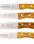 Brötchen Set 4-tlg. mit Olivenholz - Made in Solingen