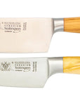 M Set - geschmiedete kleines Kochmesser & Santokumesser mit Olivenholz - Rostfrei