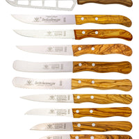 Messerset 10-tlg. mit Olivenholz - Made in Solingen