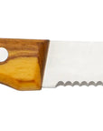 Gabel & Steakmesser mit Olivenholz - Rostfrei