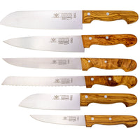 Messerset 6-tlg. mit Olivenholz - Made in Solingen