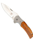 Groove Taschenmesser mit Olivenholz - Rostfrei