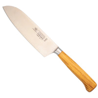 geschmiedetes Solinger Santokumesser 16cm mit Olivenholz - Rostfrei