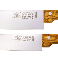 Messerset Santoku 2-tlg. mit Olivenholz - Made in Solingen