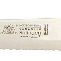 geschmiedetes Solinger Brotmesser 21,5cm mit Olivenholz - Rostfrei