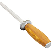 IOXIO Keramik Wetzstab OLIVE WOOD oval F1000 J3000 für den Feinschliff