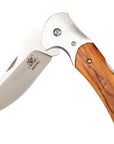Groove Taschenmesser mit Olivenholz - Rostfrei