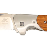 Flat Taschenmesser mit Olivenholz - Rostfrei