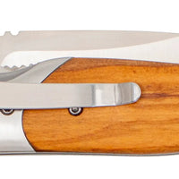 Flat Taschenmesser mit Olivenholz - Rostfrei
