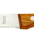Gabel & Steakmesser mit Olivenholz - Rostfrei
