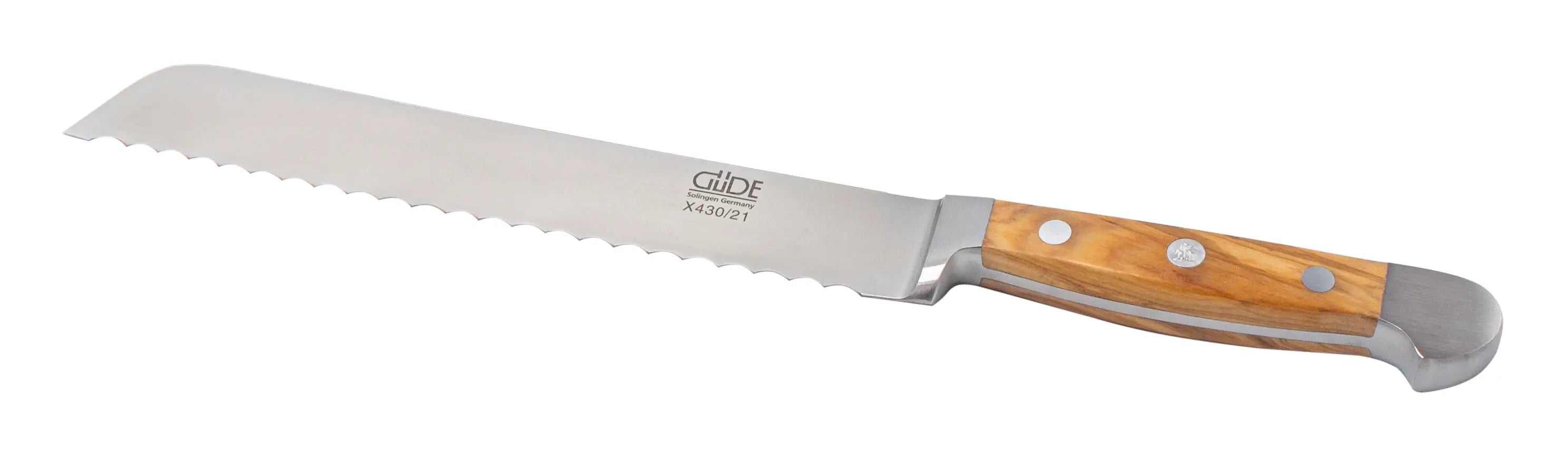 Geschmiedetes Solinger Güde Brotmesser 21 cm - Alpha Olive