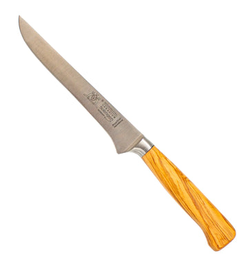 flexible Klinge - geschmiedetes Solinger Ausbeinmesser 16 cm mit Olivenholz - Rostfrei