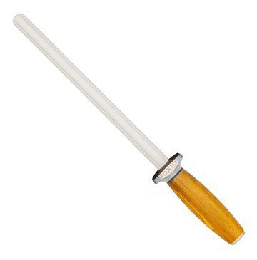 IOXIO Keramik Wetzstab OLIVE WOOD oval F1000 J3000 für den Feinschliff