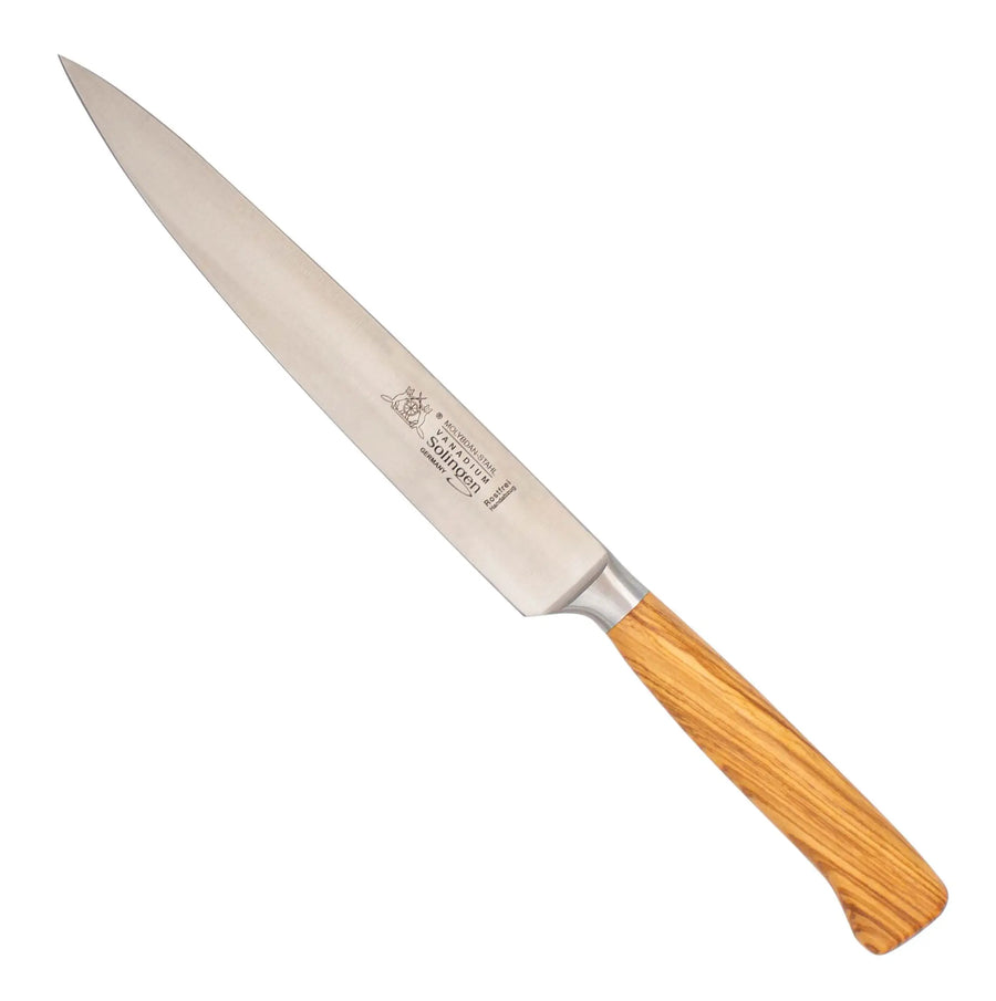 geschmiedetes Solinger Schinkenmesser 20cm mit Olivenholz - Rostfrei
