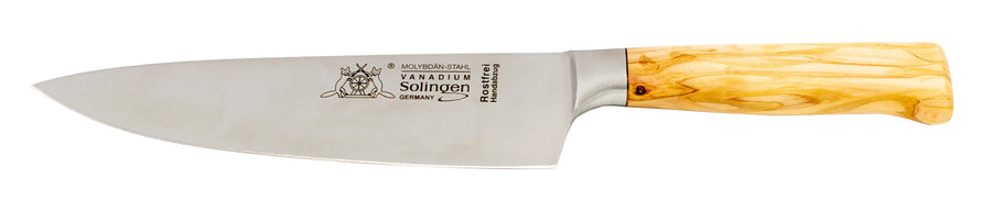 geschmiedetes Solinger Kochmesser 21cm mit Olivenholz - Rostfrei