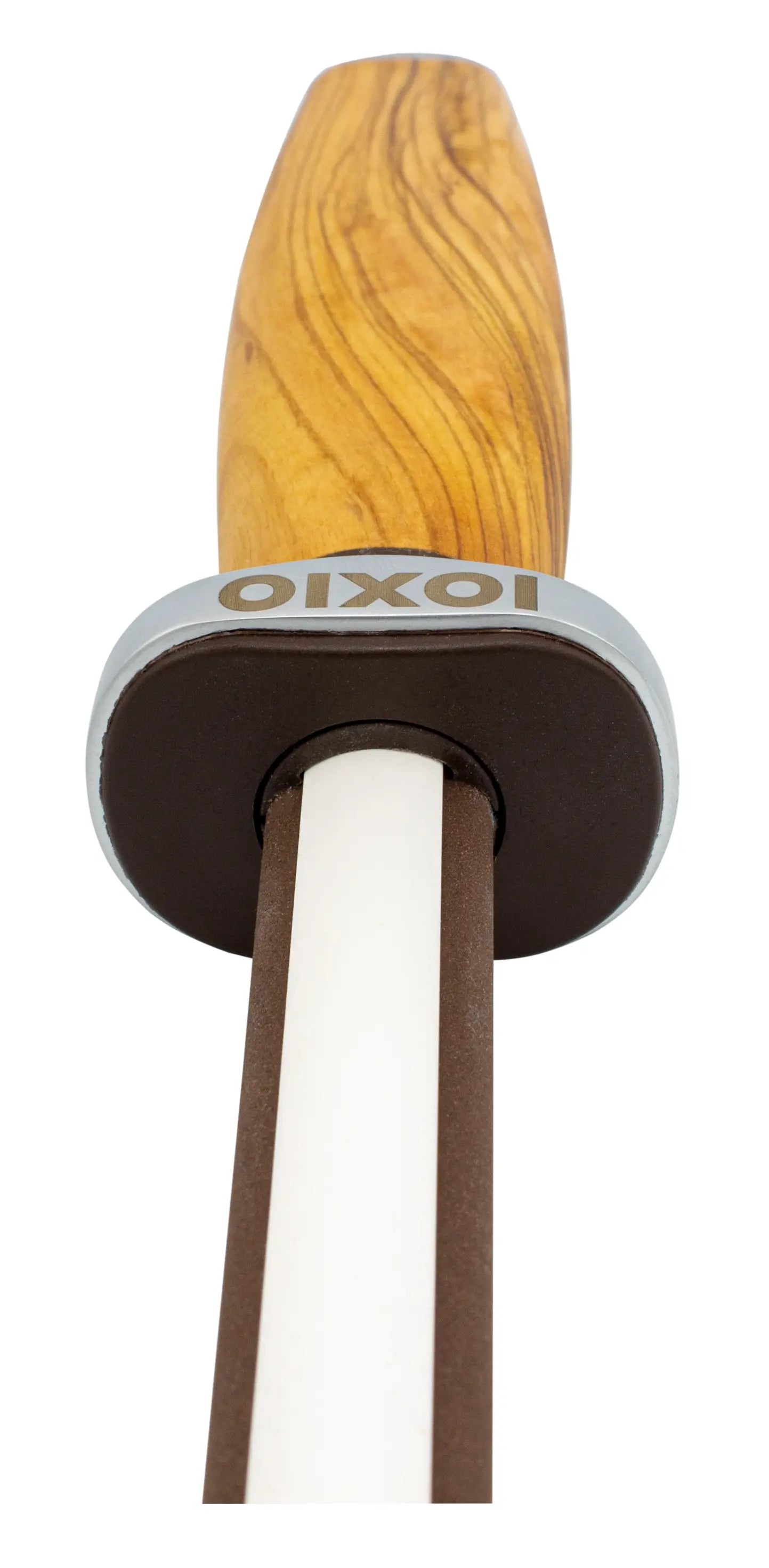 IOXIO Keramik Wetzstab DUO OLIVE WOOD oval für Normal- &amp; Feinschliff F360 F1000