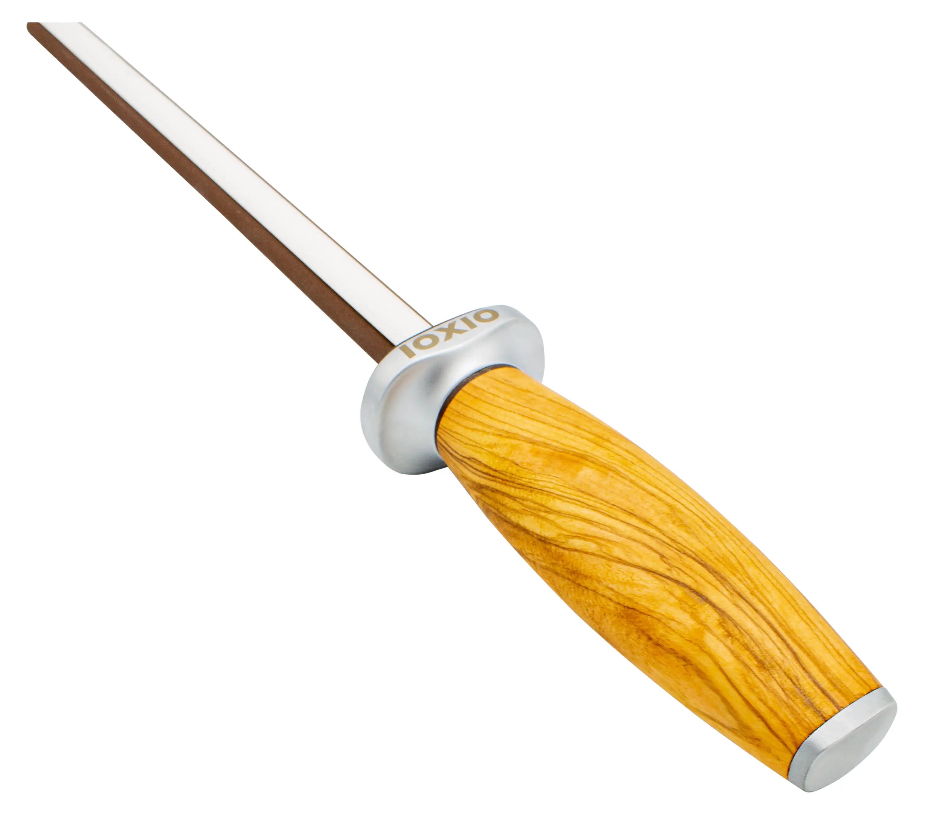 IOXIO Keramik Wetzstab DUO OLIVE WOOD oval für Normal- &amp; Feinschliff F360 F1000