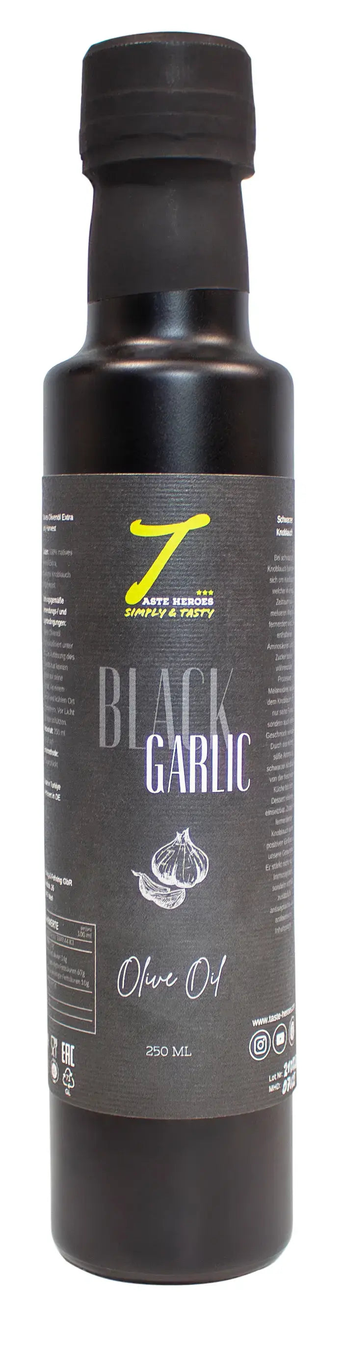 BLACK GARLIC OLIVE OIL - BY TASTE HEROES