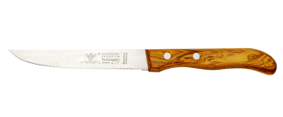 Solinger Steakmesser mit Olivenholz - Rostfrei