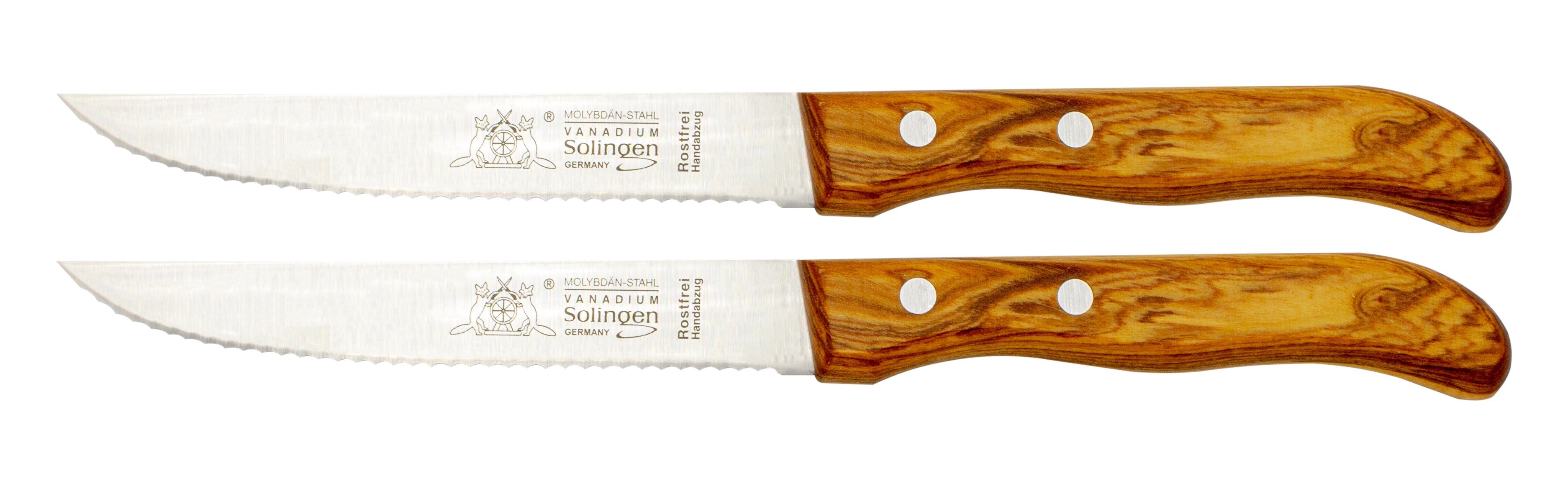 Solinger Steakmesser mit Olivenholz - Rostfrei
