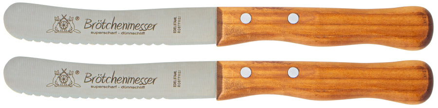 Solinger Buckelsmesser Welle mit Kirschholz - Rostfrei