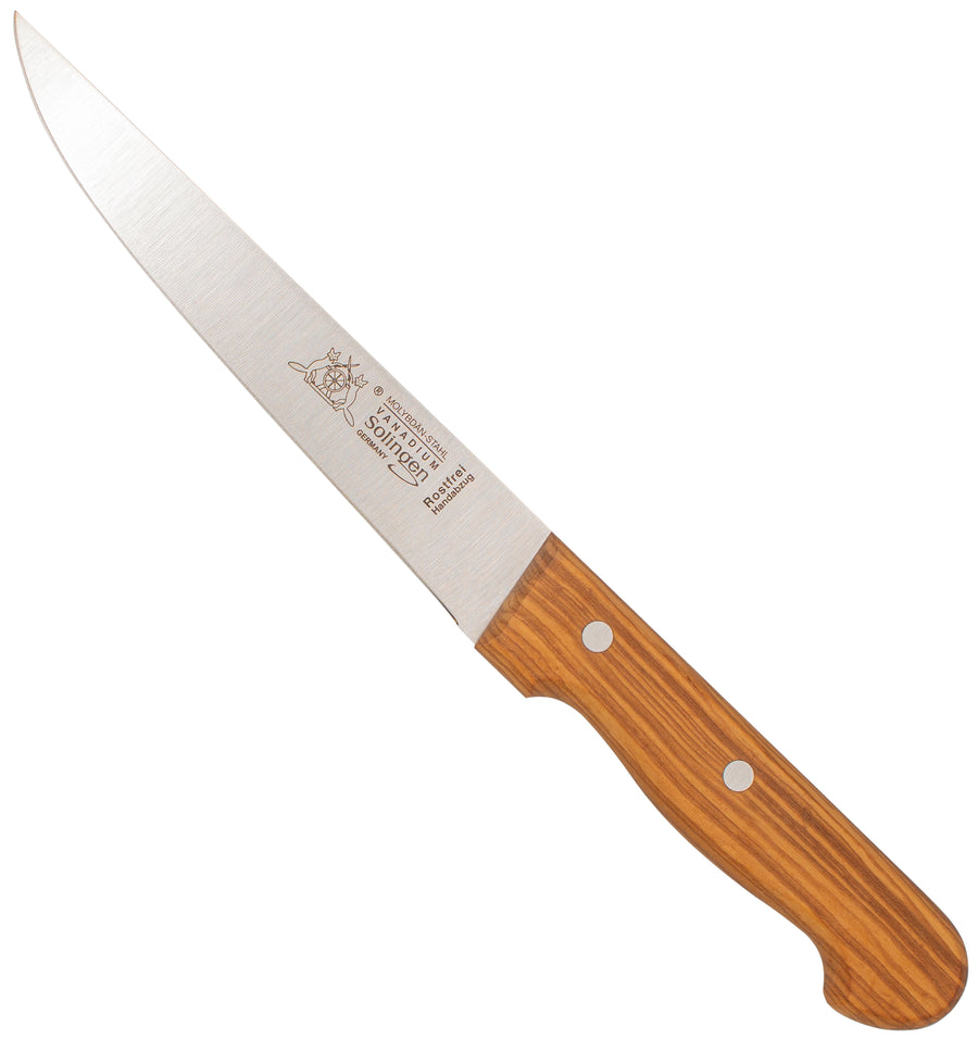 Solinger Fleischmesser 17,5cm mit Olivenholz - Rostfrei