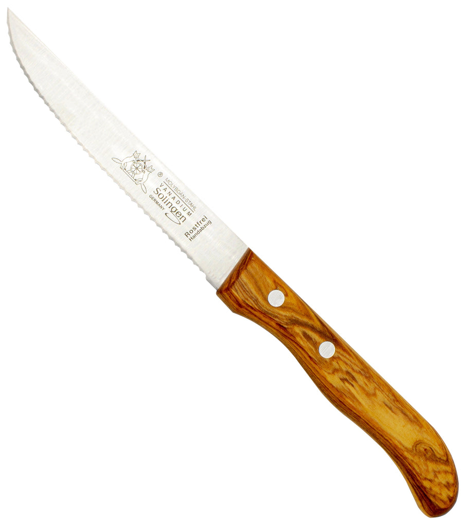 Solinger Steakmesser mit Olivenholz - Rostfrei