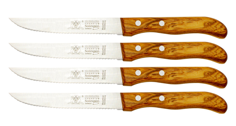 Solinger Steakmesser mit Olivenholz - Rostfrei