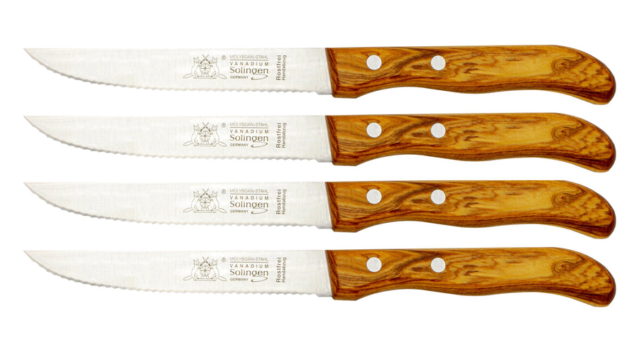 Solinger Steakmesser mit Olivenholz - Rostfrei