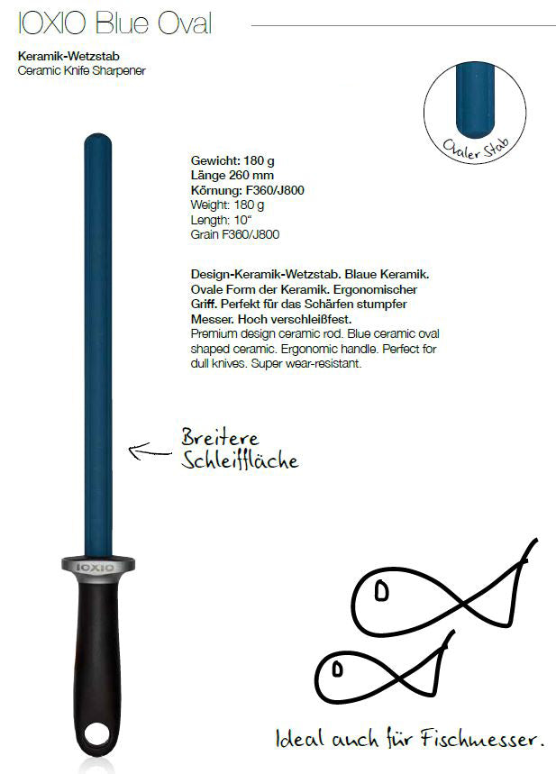 Wetzstab IOXIO mit Kunststoffgriff, Grob- und Normalschliff│ Great Blades